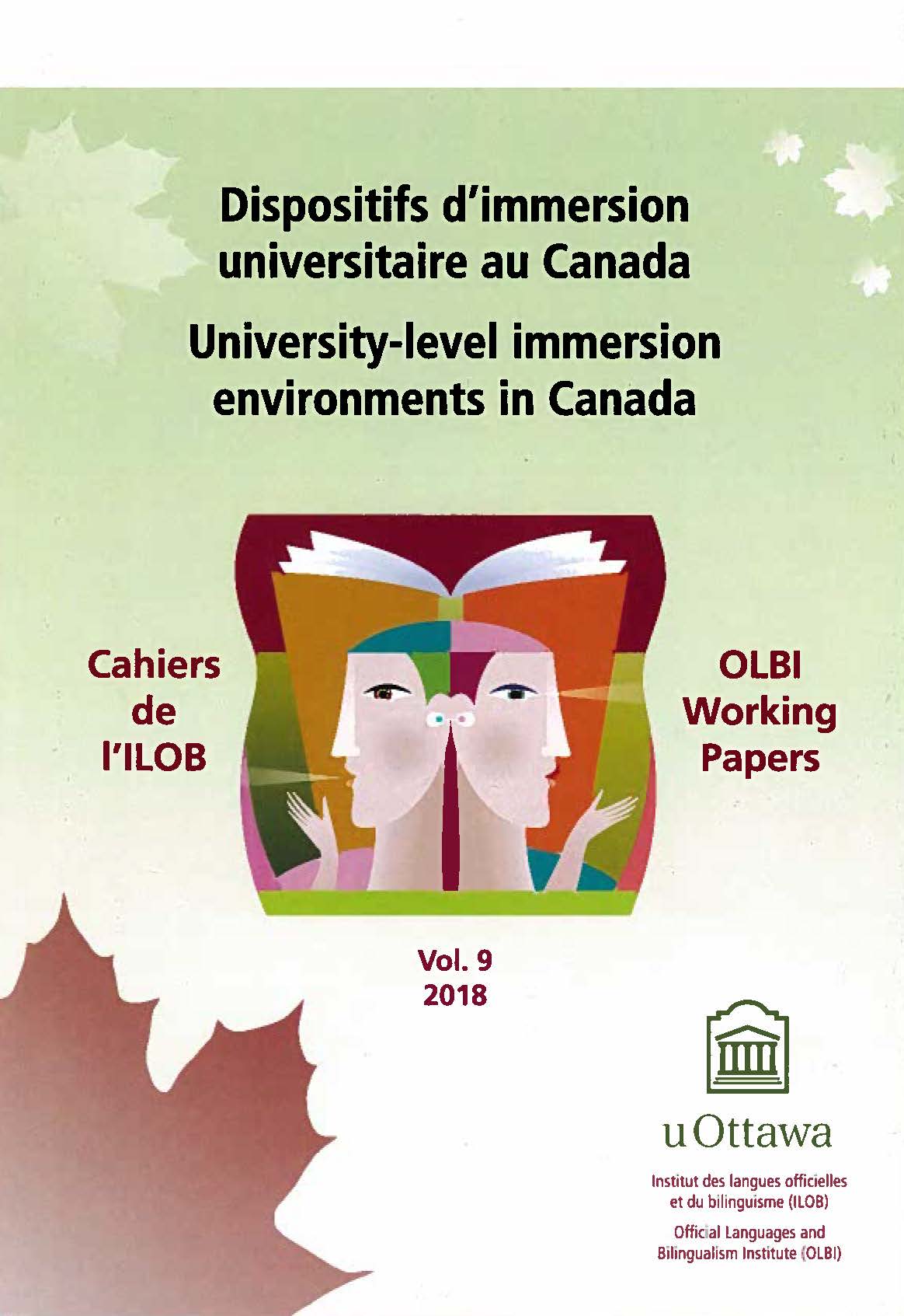 					View Vol. 9 (2018): University-level immersion environments in Canada
				